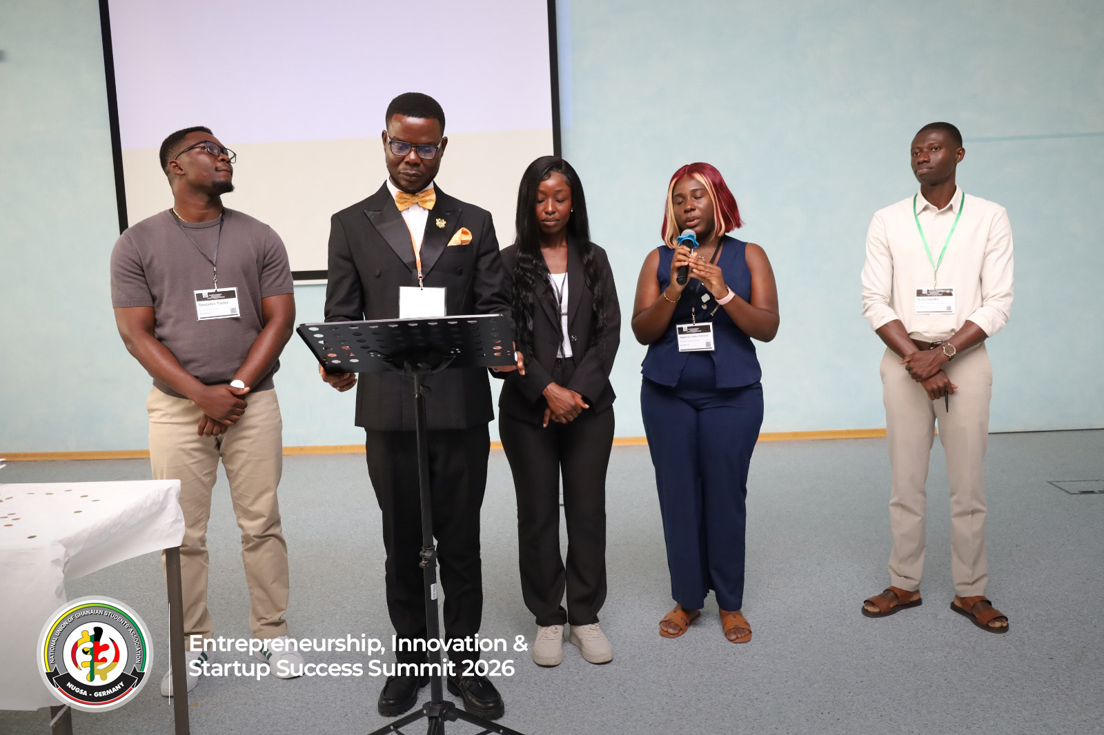 Speakers on stage at the 2026 Entrepreneurship, Innovation and Startup Success Summit